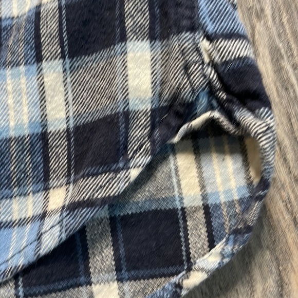 Jachs Mens Blue, Navy, White Plaid Flannel Button Down Shirt, size Large Tall - Picture 6 of 10